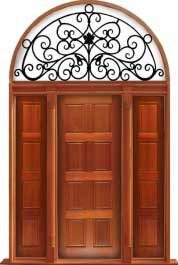 8 panel: single door + sidelight on right