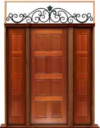 8 panel: single door + sidelight on right