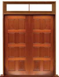 8 panel: single door + sidelight on right
