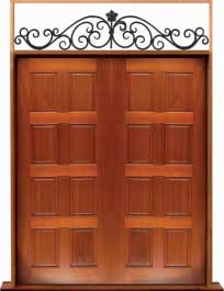 8 panel: single door + sidelight on right