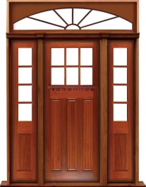 ashgrove: single door + sidelight on left