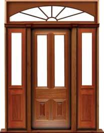 glazed cricket bat: single door + sidelight on left