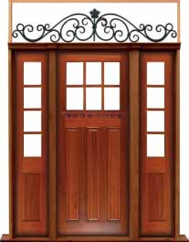 ashgrove: single door + sidelight on left