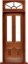 glazed cricket bat: single door + sidelight on left