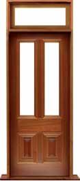 glazed cricket bat: single door + sidelight on left