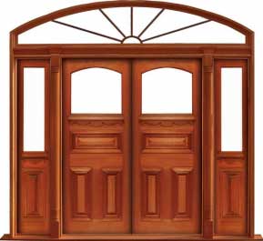 edwardian: single door + sidelight on left