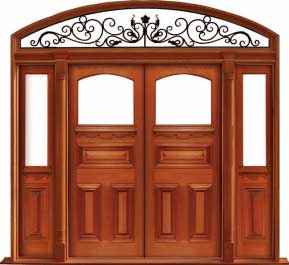 edwardian: single door + sidelight on left