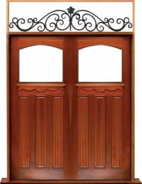 federation archtop: single door + sidelight on left