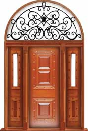 mediterranean: door in frame