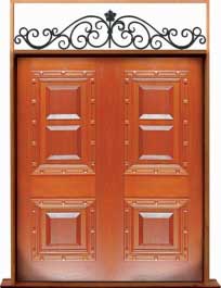mediterranean: door in frame