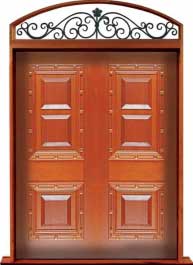 mediterranean: door in frame