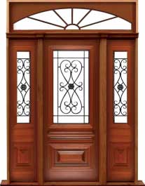 sovereign iron: single door + sidelight on left
