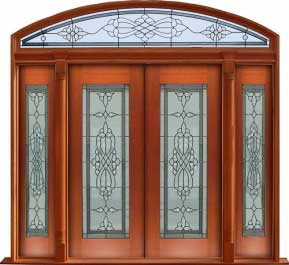 regent leadlight: door in frame
